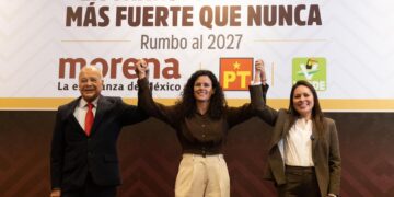 Refrendan Morena, PT y Verde coalición para elecciones de 2027